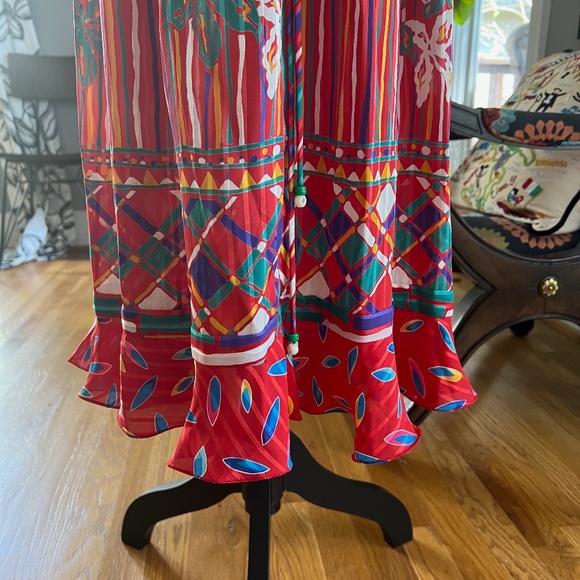 Diane Freis vintage georgette tassel dress - Picture 13 of 16